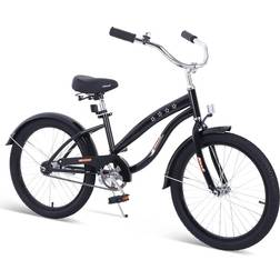 Cruiser Bike with Coaster Brake and Training Wheels, 12-14-16-18-20 inch - 12'' Black Unisex