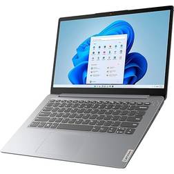 Lenovo IdeaPad 1i 14" Laptop Computer, Intel Pentium Silver N5030 Processor, 4GB DDR4 RAM, 128GB eMMC, WiFi 6, Bluetooth 5.1, 1-Year Office 365, Cloud Grey, Windows 11 S, BROAG Cable