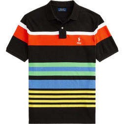Polo Ralph Lauren Classic Fit Striped Mesh Polo Shirt - Polo Black Multi