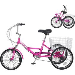 Mooncool Adult Folding Tricycles - Rose Red Unisex