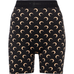 Marine Serre Regenerated All Over Moon Jersey Cyclist Shorts - Black