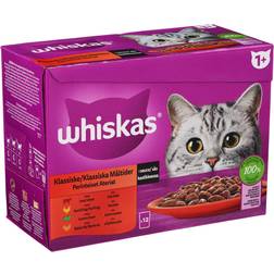 Whiskas 1+ Classic Wet Food in Sauce with Beef, Chicken, Lamb and Poultry