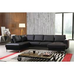 Corner Couch Black Sofa 305cm 5-Sitzer