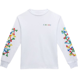 Amiri Kids Bones Scribble Long Sleeve T-shirt - White