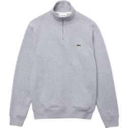 Lacoste Men's Half-zip Cotton Sweatshirt - Grey Chine