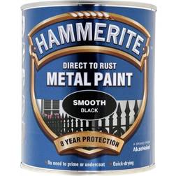 Hammerite Direct to Rust Smooth Effect Metallmaling Svart 0.75L