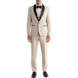 Braveman Men's Slim Fit Premium 3 Pieces Tuxedo Set - Light Beige