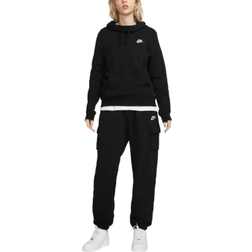 Nike Sportswear Club Fleece Women's Funnel Neck Hoodie - Black/White