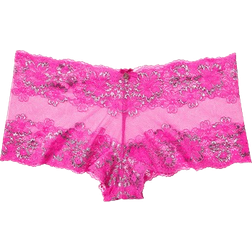 Victoria's Secret Shimmer Lace Boyshort Panty - Fuchsia Frenzy