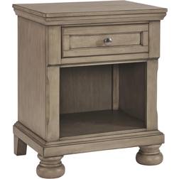 Signature Design by Ashley Lettner Modern Traditional Graywash Bedside Table 17x22"