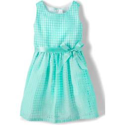 The Children's Place Toddler Girl's Gingham Dress - Mellow Aqua