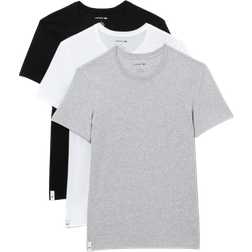 Lacoste Men's Crew Neck Loungewear T-shirt 3-pack - White/Grey Chine/Black