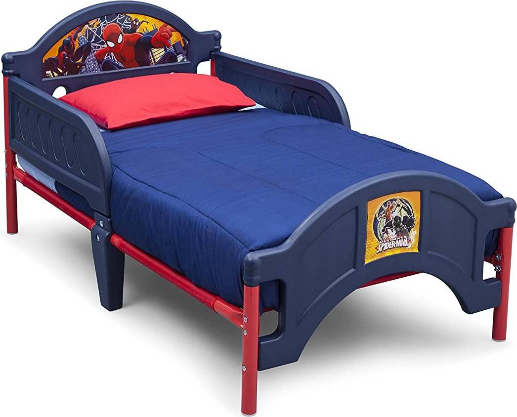 Delta Children Plastic Toddler Bed Disney Mickey Mouse with Twinkle Stars Crib & Toddler Mattress 