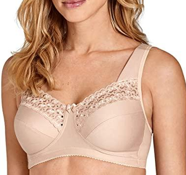 Gift for Women Miss Mary of Sweden Broderie Anglaise Women's Non-Wired Comfort Cotton Bra Gift for her 