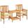 vidaXL 3061298 Bistro Set, 1 Table inkcl. 2 Chairs