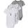 Name It Short Sleeved Bodysuit 3-pack - Grey/Grey Melange (13192803)