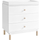 Babyletto Babyletto Gelato 3-Drawer Changer Dresser In White With Washed Natural Feet White Dresser