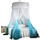 Mengersi Bed Canopy with Lights Round Dome Ombre Curtains 8x9"