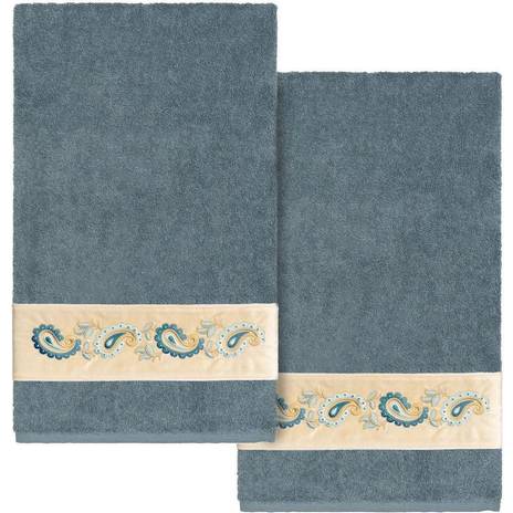 Linum Home Textiles Alara Personalized C Bath Towel Turquoise (177.8x96 ...
