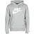 Nike Club Fleece Graphic Pullover Hoodie - Dark Grey Heather/Matte Silver/White