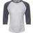 Next Level Tri-Blend 3/4 Sleeve Raglan T-shirt Unisex - Premium Heather/Heather White