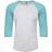 Next Level Tri-Blend 3/4 Sleeve Raglan T-shirt Unisex - Tahiti Blue/Heather White