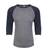 Next Level Tri-Blend 3/4 Sleeve Raglan T-shirt Unisex - Vintage Navy/Premium Heather