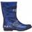 Joules Junior Roll Up Flexible Printed Wellies - Blue Etched Sharks
