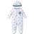 Little Me Puppy Toile Footed One-Piece & Hat - Medieval Blue/White (LBQ04528N)