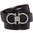 Ferragamo Gancio Reversible Calfskin Leather Belt - Nero/Hickory