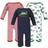 Hudson Baby Cotton Coveralls 3-pack - Christmasaurus (10115319)