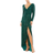 Mac Duggal Sequin Wrap Evening Gown - Emerald Green