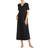 Hanro Moments Short Sleeve Long Gown - Black