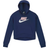 Nike Girl's Sportswear Club Fleece Pullover Hoodie - Blue Void/Arctic Punch/White