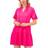 CeCe Women's Tiered V-Neck Babydoll Dress - Bright Rose