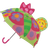 Stephen Joseph Pop Up 3-D Butterfly Umbrella Multicolour (SJ104625)