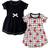 Touched By Nature Organic Cotton Dress 2-pack - Black Red Heart (10161130)