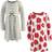 Touched By Nature Youth Organic Cotton Long Sleeve Dresses 2-pack - Poinsettia (11167263)