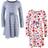 Touched By Nature Youth Organic Cotton Long Sleeve Dresses 2-pack - Garden Floral (10168847)