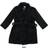 Kid's Leveret Shawl Collar Fleece Robe - Black