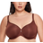 Curvy Couture Tulip Smooth Convertible T-shirt Bra - Chocolate