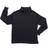 Leveret Cotton Classic Turtleneck Shirts - Black