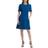 DKNY Flounce Fit & Flare Dress - French Blue