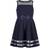 Calvin Klein Big Girl's Illusion Mesh-Hem Dress - Navy