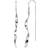 Stine A Long Twisted Hammered Earring with Chain - Silver