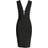 Bebe Plunge Neck Bandage Dress - Black