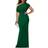 YMDUCH Women's Elegant Sleeveless Off Shoulder Bodycon Long Dress - Green