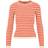 Pieces Crista Knitted Pullover - Tangerine Tango
