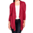 Ellos Draped Open Front Cardigan - Classic Red