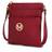 MKF Collection Lennit Embossed M Signature Crossbody Bag - Red